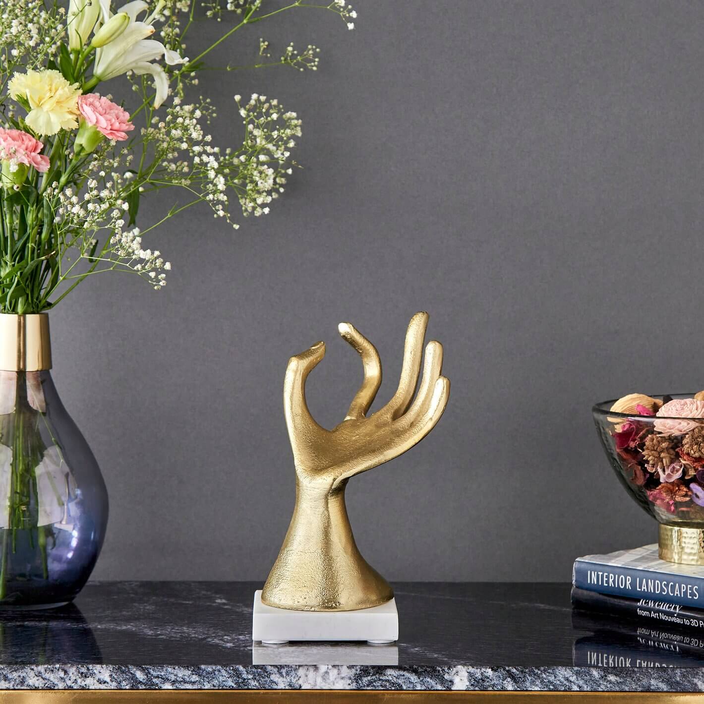 Yoga Hand Pose Sculpture in Aluminium, Eternity