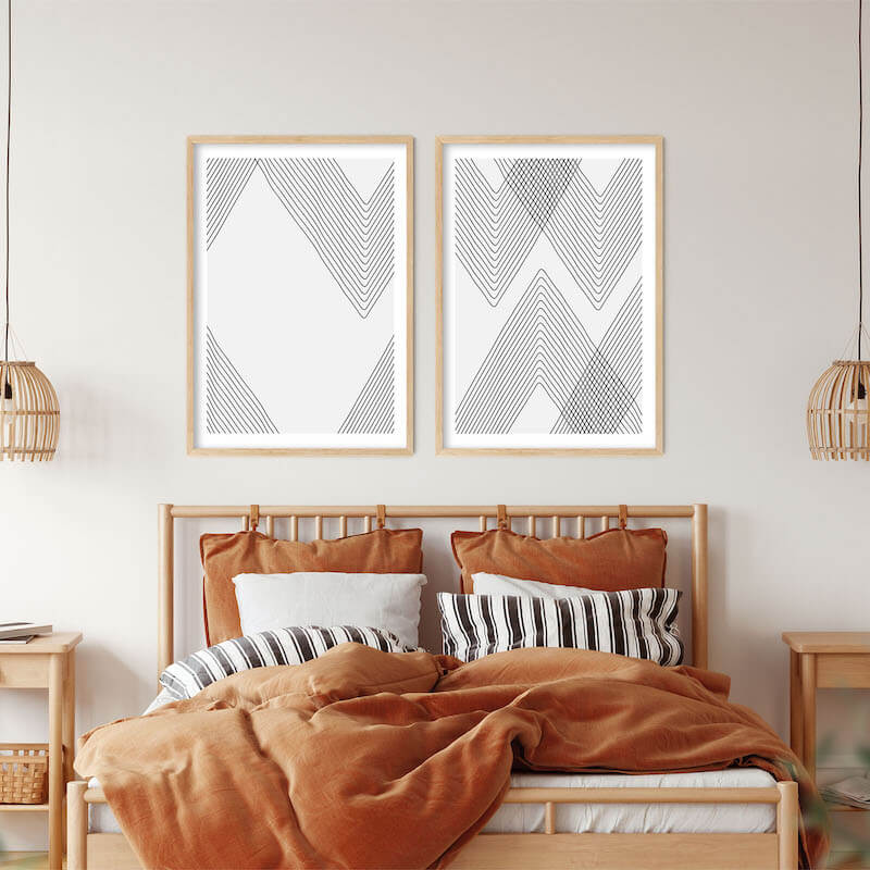Zig Zag Line Print (Sizes, Frame Colours and Format Available)