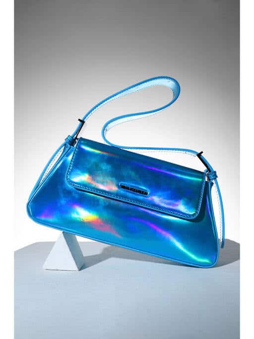 Blue Solid Casual Sling Bag by Van Heusen