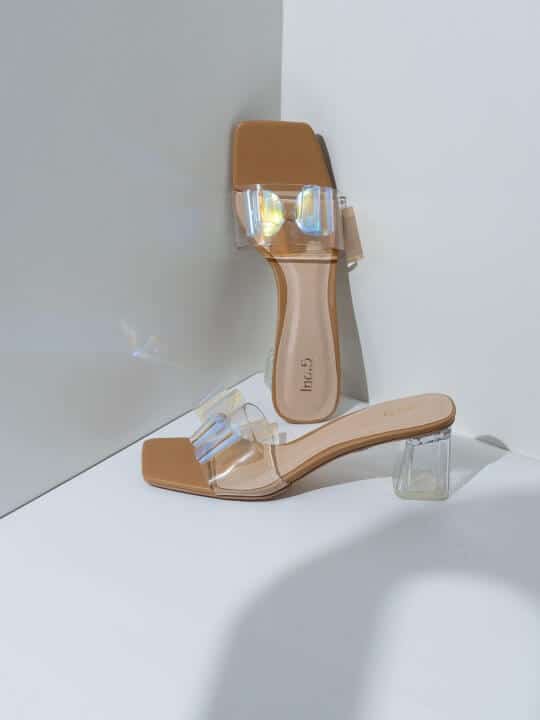 Party Embellished Open Toe Block Sandal with Buckles by Inc 5