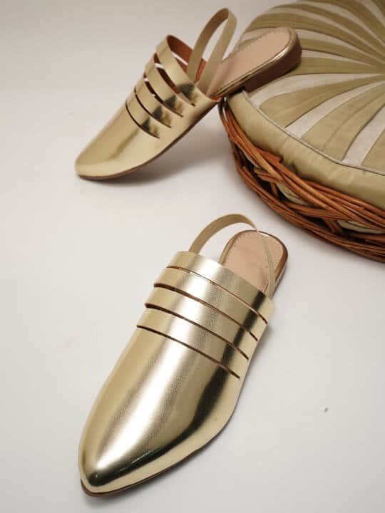 Pointed Toe Backstrap Mules by Try Me