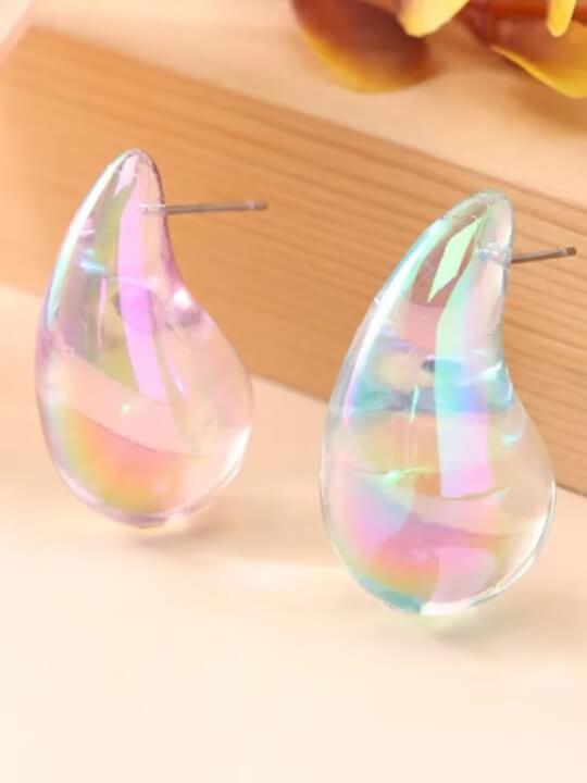 Teardrop Shaped Drop Earrings by SUBHAGALANKAR