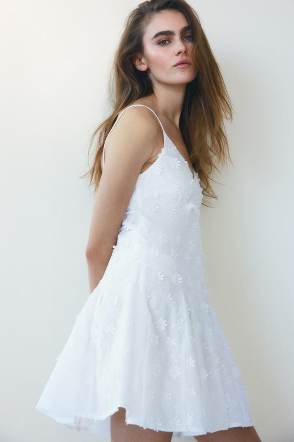 Appliquéd Cotton Dress