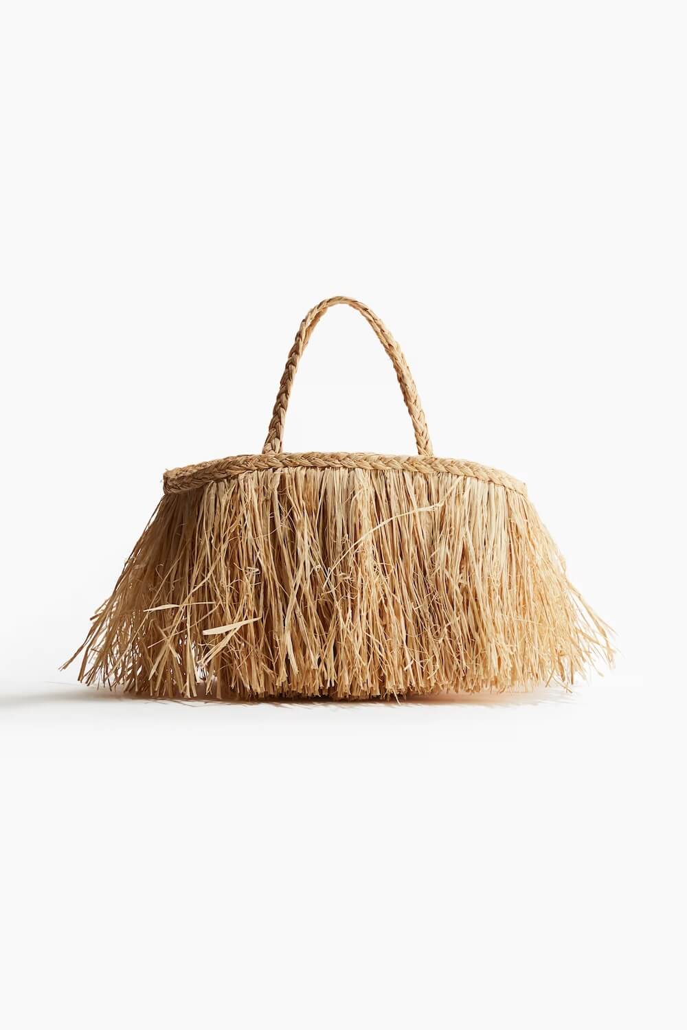 Fringed Straw Bag