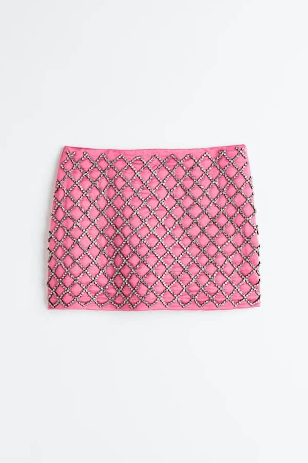 Rhinestone-embellished Mini Skirt