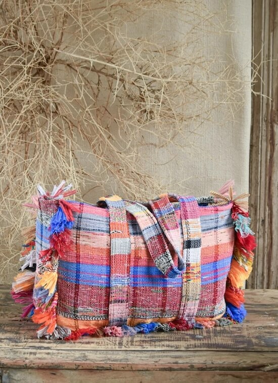 Threaded Tales Bag with Fringes