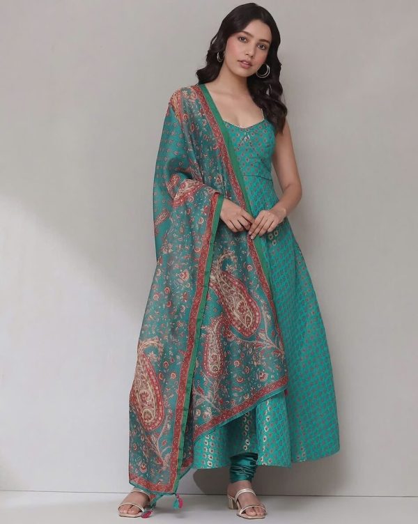 Woven A-Line Kurta Suit Set by Aarke Ritu Kumar