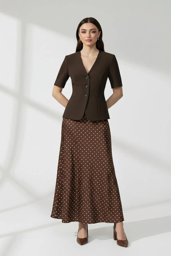 Cinnamon Satin Skirt