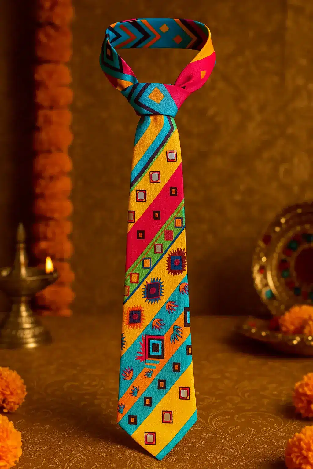 Rangrez Festive Print Necktie