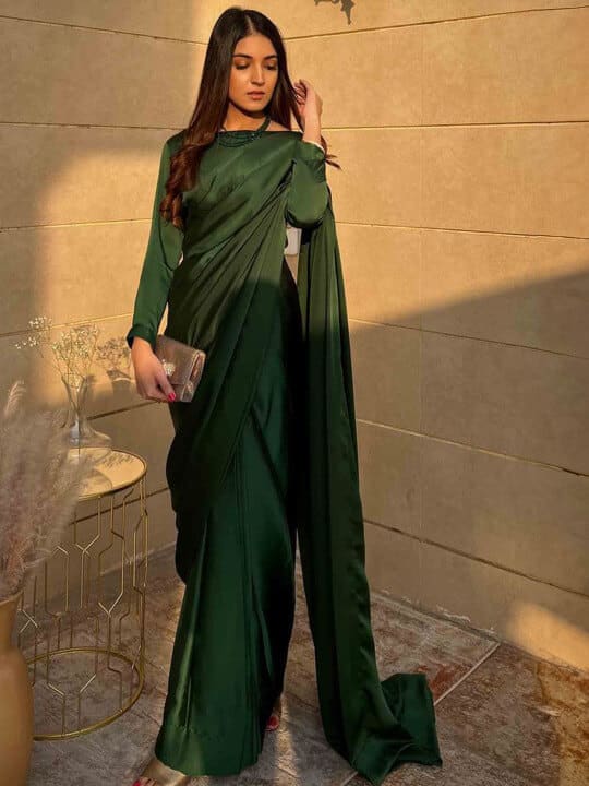 Satin Saree by Avanshee