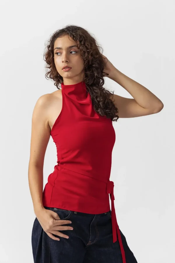 Cowl Tie Top