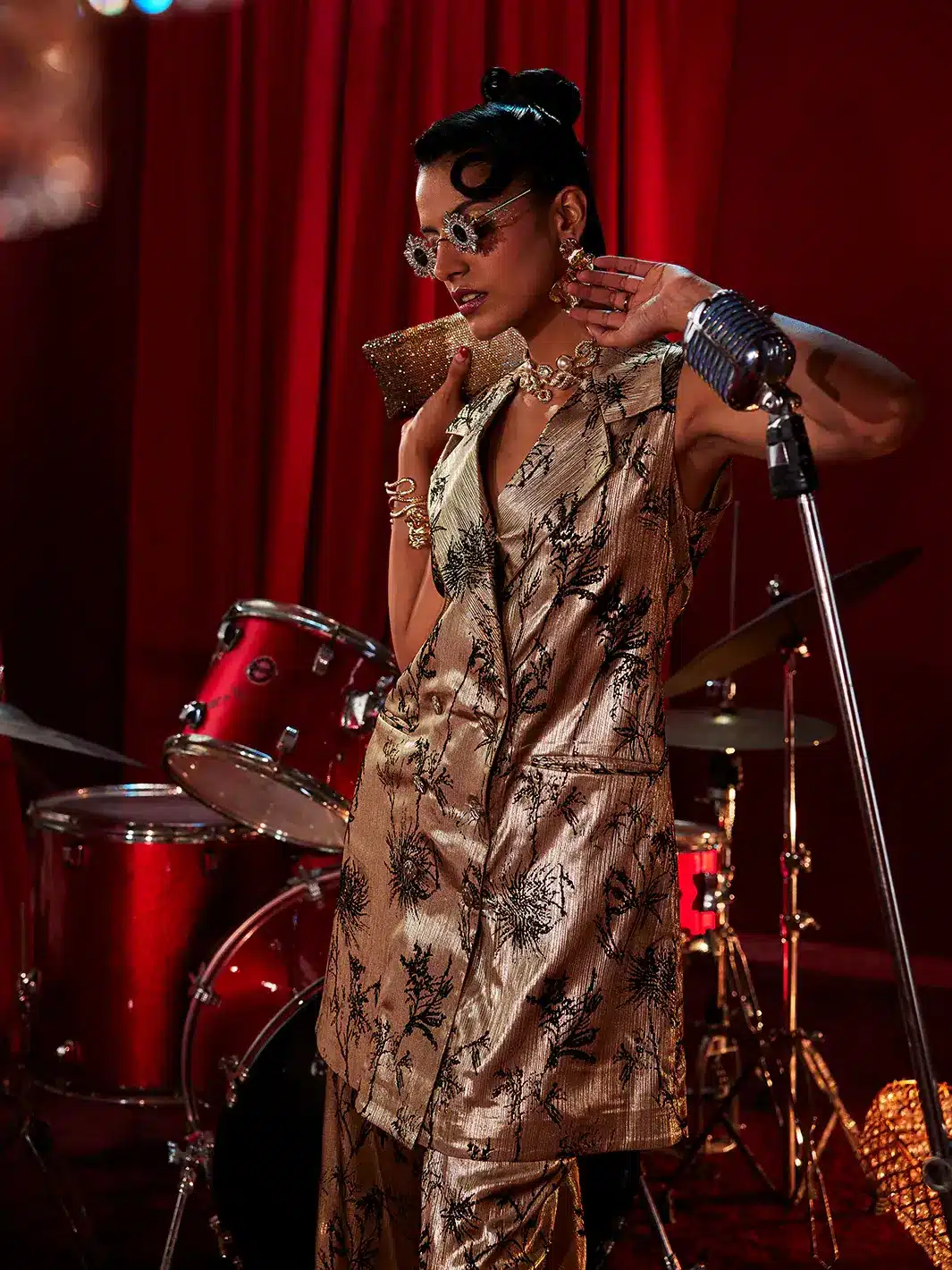 Diana Golden Glow Lapel Jacket