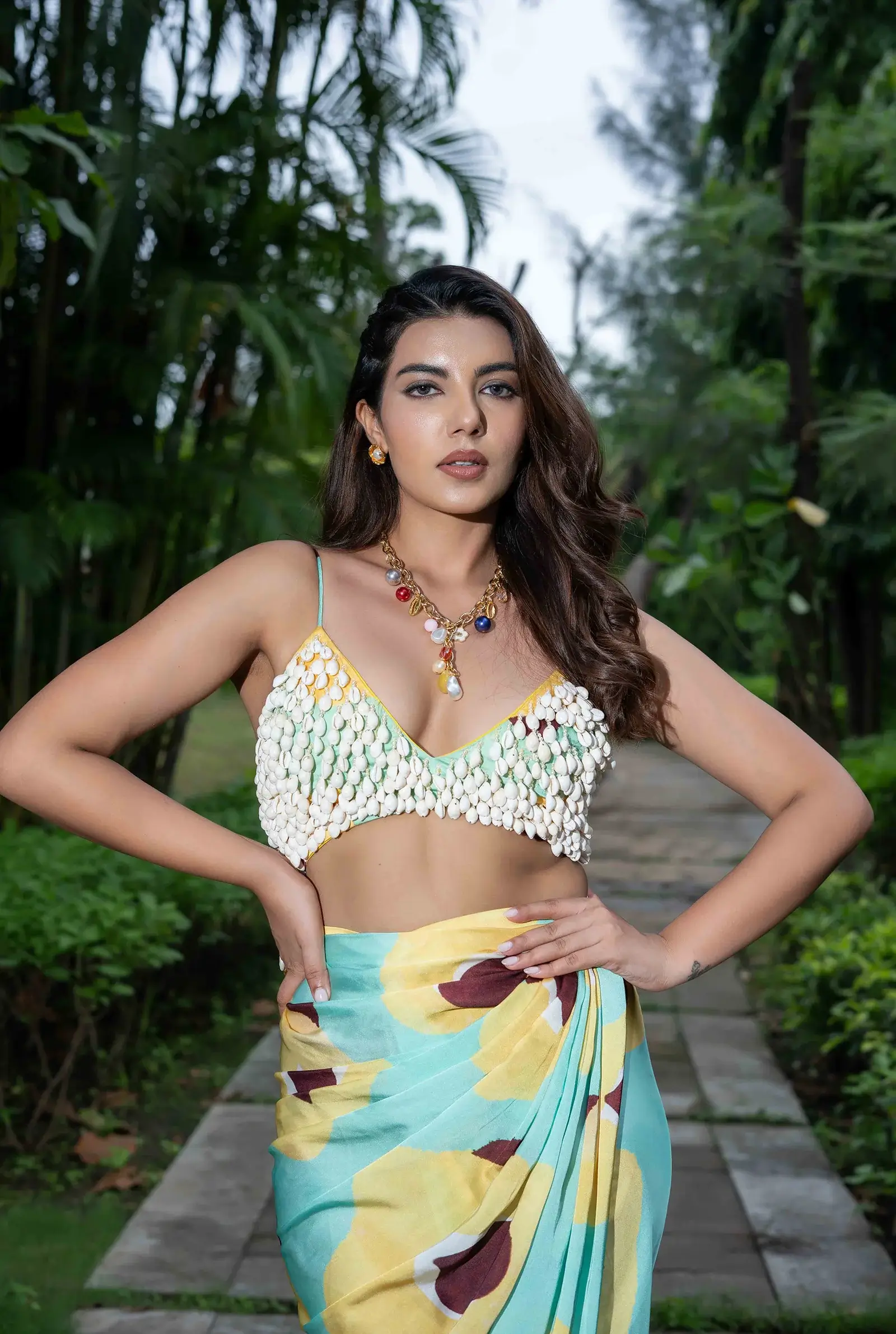 Mermaid Shell Bustier with Skirt Set