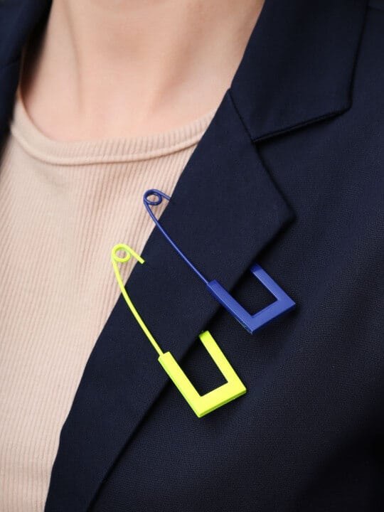 Orange Plated Non-Silver Brooch by Beau Design