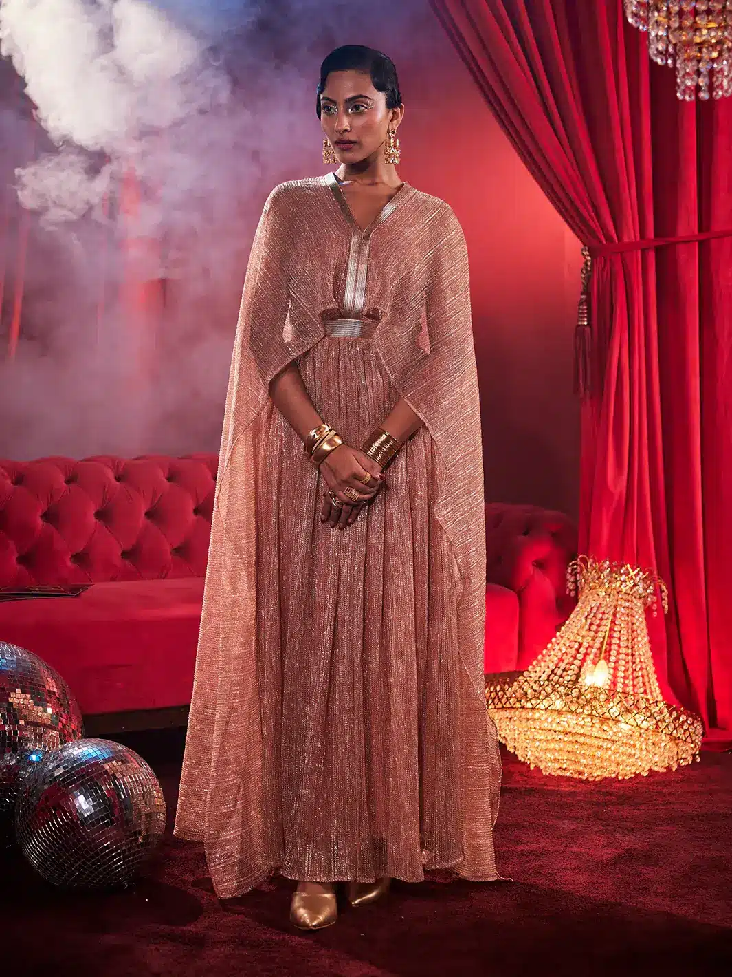 Tiara Metallic Party Gown