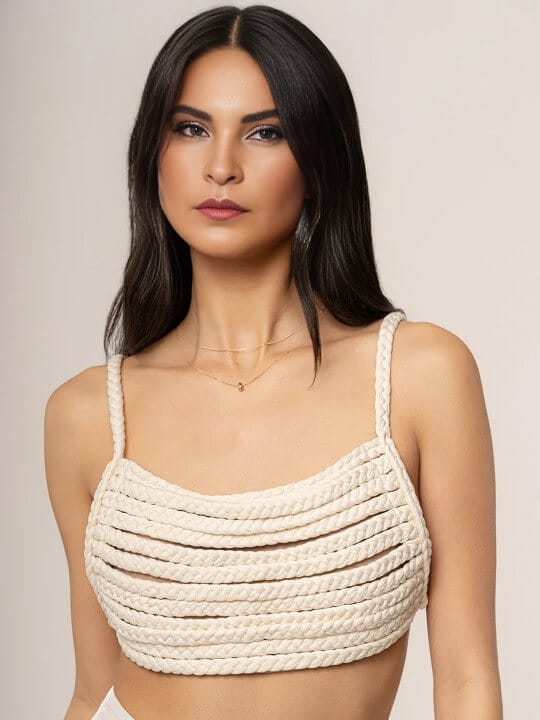 Woven Whisper White Top by Bee Boe