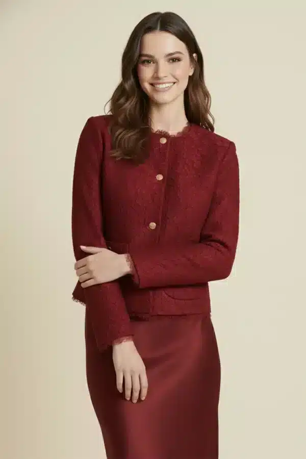 Arabella Lace Jacket - Red