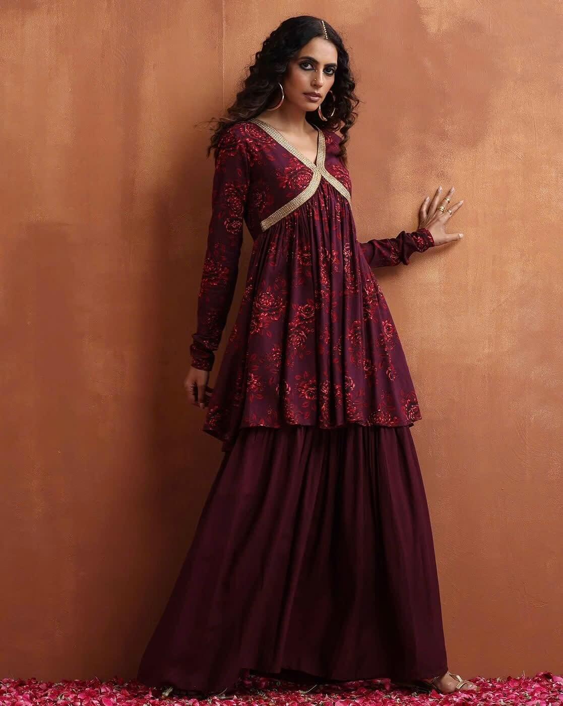 Floral Kurta Set by Truebrowns