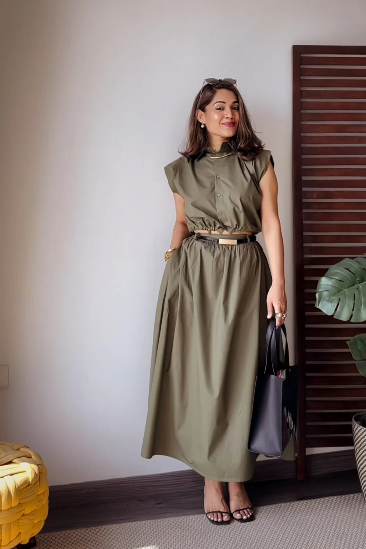 Green Poplin Skirt Set - TL # 6