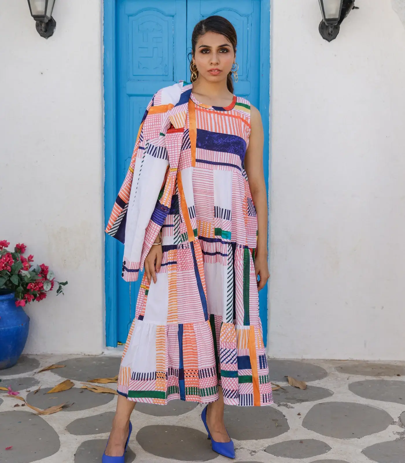 Multicolor Printed Jacket Dress - TL # 6