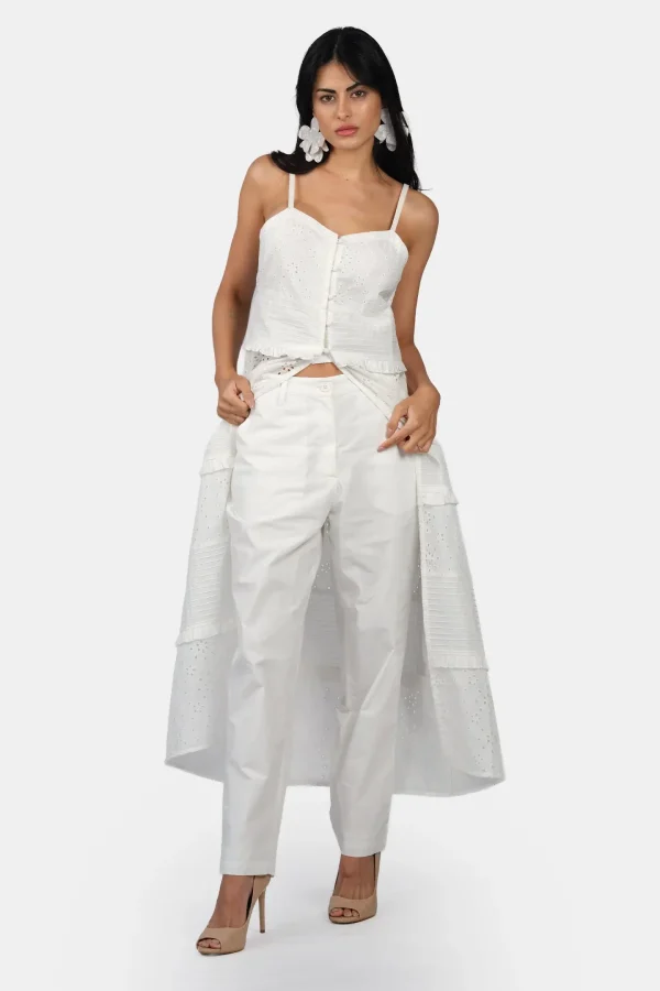 100% Cotton Lace Panel Maxi Top, Eliona Top