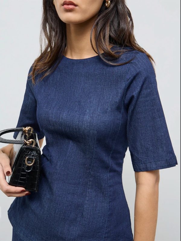 Blue Denim Top by Wardrobe