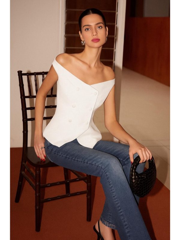 Boss Glam Power Top - White by Off Duty India