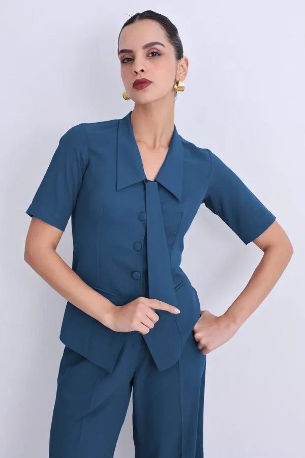 Detachable Tie Business Top