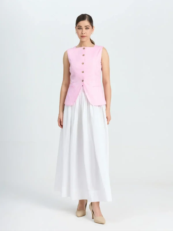 High Square Neck Formal Waistcoat