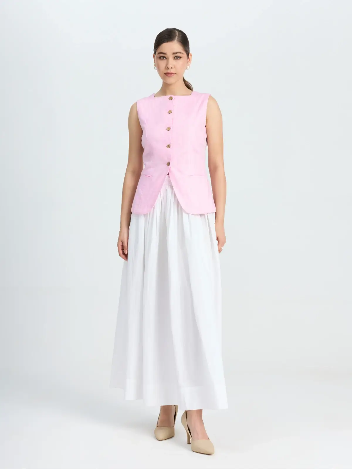 High Square Neck Formal Waistcoat