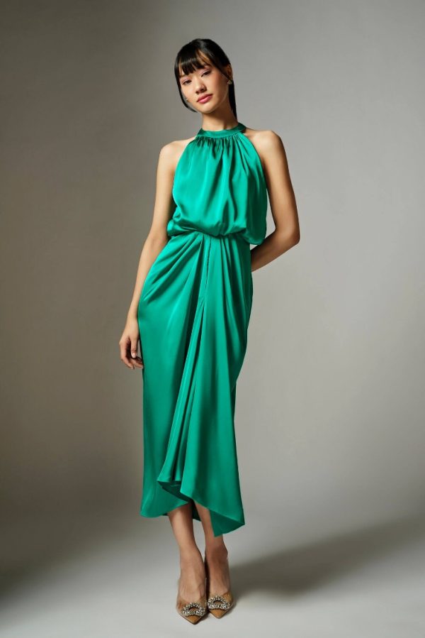 Noelis Green Halter Dress