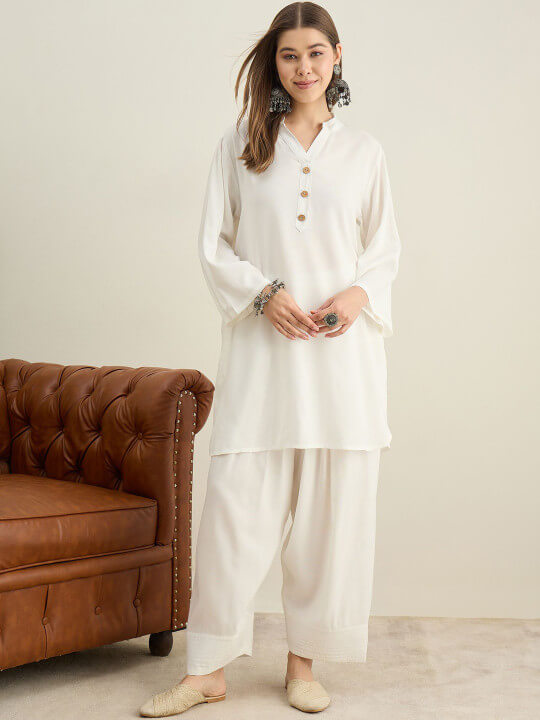 Regular Kurta with Patiala by InWeave