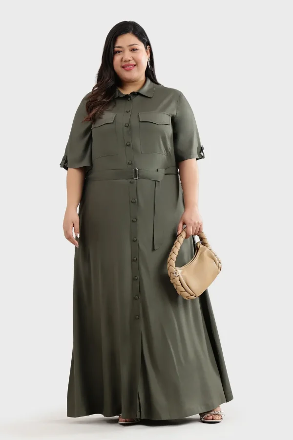 Viscose Maxi Length Utility Dress, Bemah