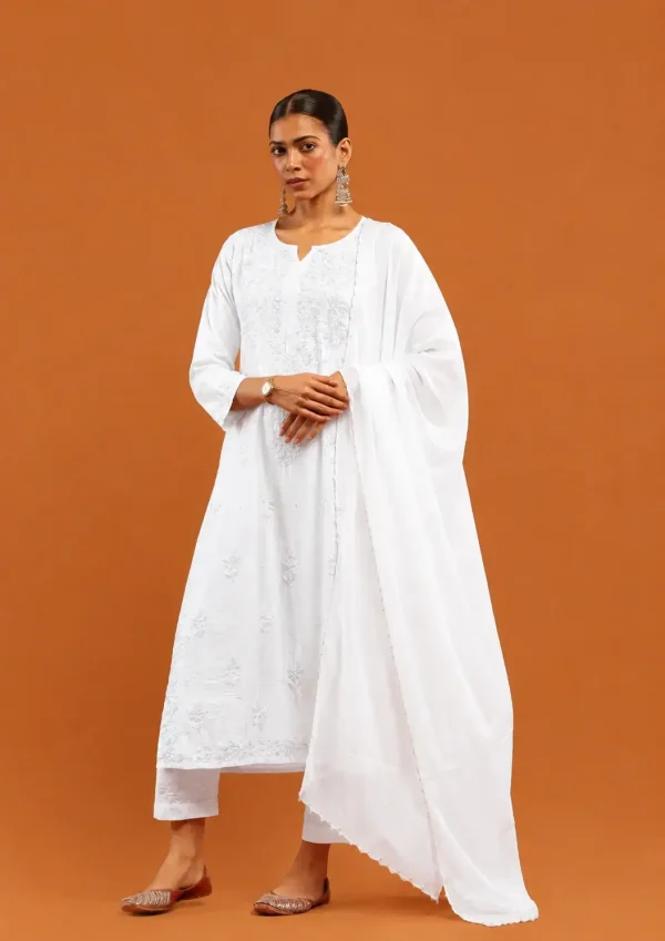 White Organza Dupatta